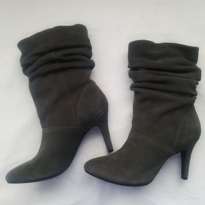 Kelly & Katie Suede Slouch Boots Heeled